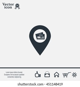 news icon map pin