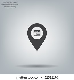 news icon map pin