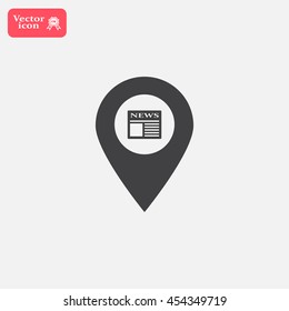news icon map pin