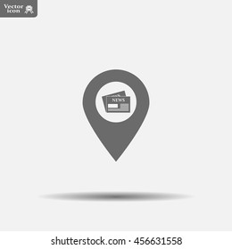 news icon map pin