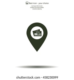 news icon map pin