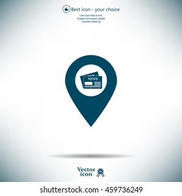 news icon map pin