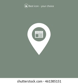news icon map pin