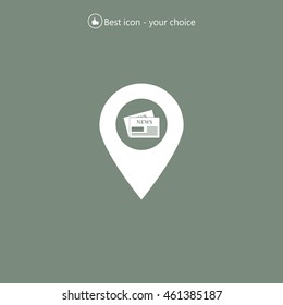 news icon map pin