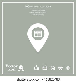 news icon map pin