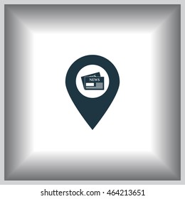 news icon map pin