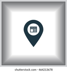 news icon map pin
