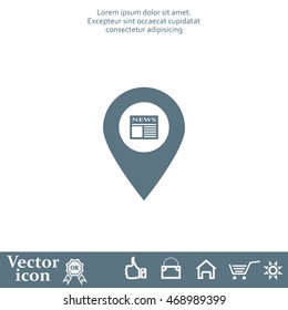 news icon map pin