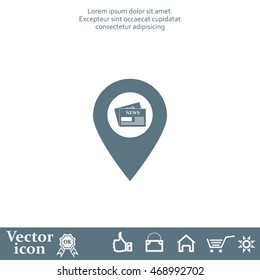 news icon map pin