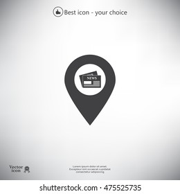 news icon map pin