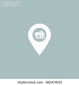 news icon map pin