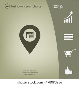 news icon map pin