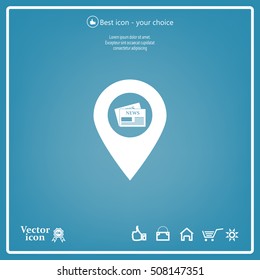 news icon map pin