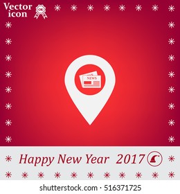 news icon map pin