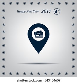 news icon map pin