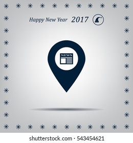 news icon map pin