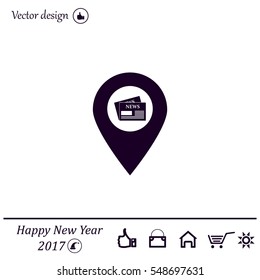 news icon map pin
