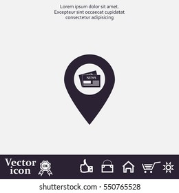 news icon map pin