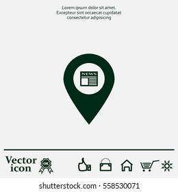 news icon map pin
