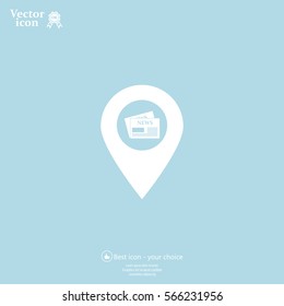 news icon map pin