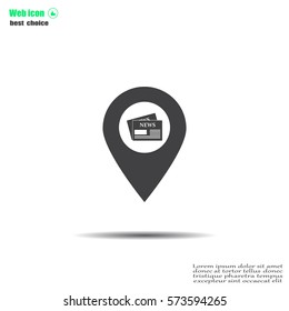 news icon map pin