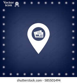 news icon map pin