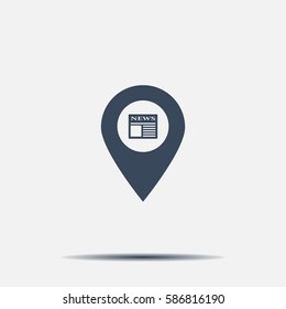 news icon map pin