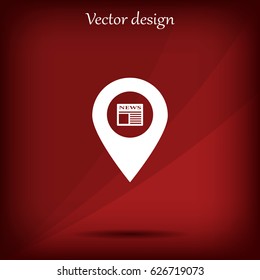 news icon map pin