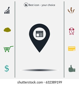 news icon map pin