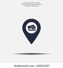 news icon map pin