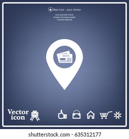 news icon map pin