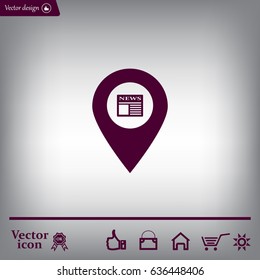 news icon map pin