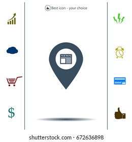 news icon map pin