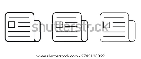 News icon in modern thin line style. Symbol Sign Graphic