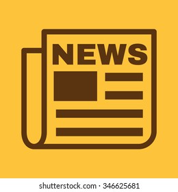 The news icon. Newspaper symbol. Flat Vector illustration