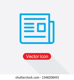 News Icon, Newspaper Icon Vector Illustration Eps10