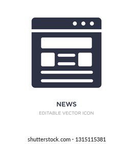 news icon on white background. Simple element illustration from Web concept. news icon symbol design.