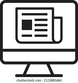 icono de noticias. vector de noticias en línea.