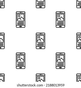 News Icon Pattern. Seamless News Pattern On White Background.