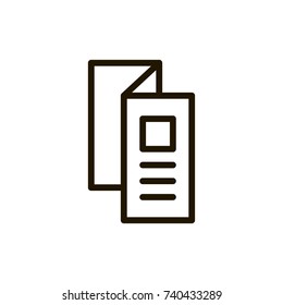 News icon set. Collection of high quality outline paper pictograms in modern flat style. Black information symbol for web design and mobile app on white background. Newspaper line logo.