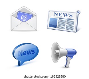 News icon set. Vector illustration