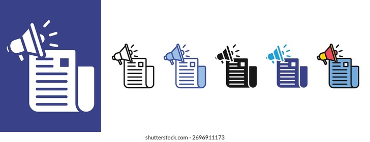 News icon sets collection multi style
