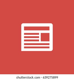 news icon. sign design. red background