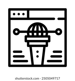 news icon with style outline