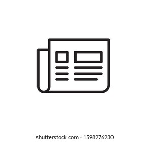 News icon symbol. Newspaper icon vector illustration on white background