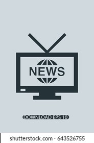 News icon, television icon, Vector