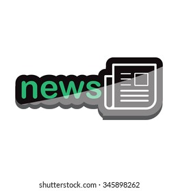 news icon text  design on white background isolate vector illustration eps 10