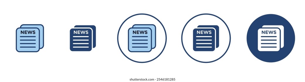 News icon Thin line art isolated