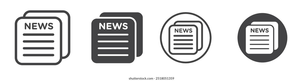 News icon thin line illustration