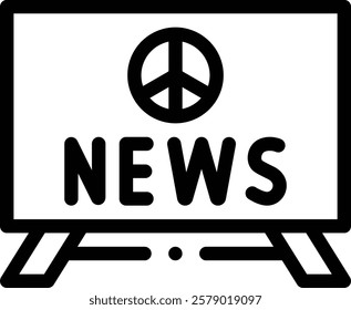 news icon. Thin Linear Style Design Isolated On White Background